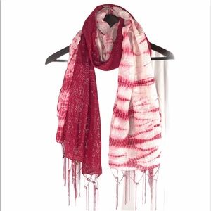 NWT Shimmer Tie Dyed Fringe Scarf